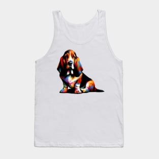 Vibrant Basset Fauve de Bretagne in Splash Art Tank Top